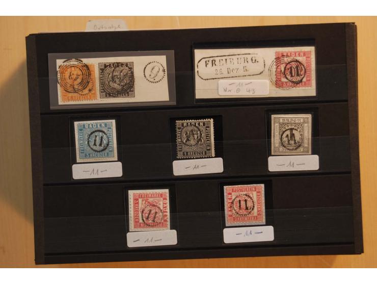 18551/74 (ca.), sehr reichhaltige Sammlung in 13 Kassetten und 3 Briefalben, der Markenteil mit hunderten von ungebrauchten u
