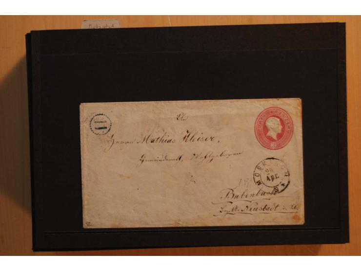 18551/74 (ca.), sehr reichhaltige Sammlung in 13 Kassetten und 3 Briefalben, der Markenteil mit hunderten von ungebrauchten u