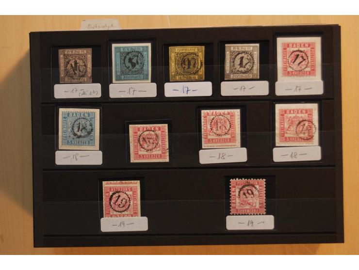 18551/74 (ca.), sehr reichhaltige Sammlung in 13 Kassetten und 3 Briefalben, der Markenteil mit hunderten von ungebrauchten u