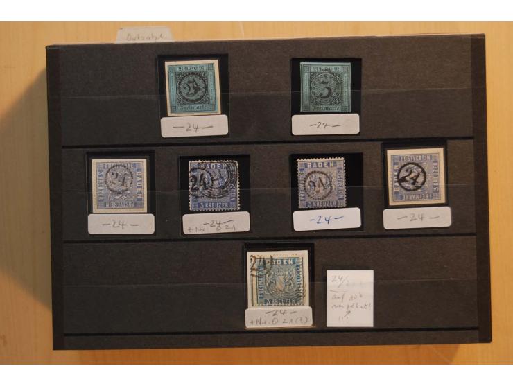 18551/74 (ca.), sehr reichhaltige Sammlung in 13 Kassetten und 3 Briefalben, der Markenteil mit hunderten von ungebrauchten u