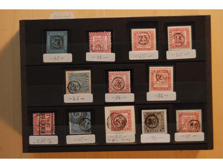 18551/74 (ca.), sehr reichhaltige Sammlung in 13 Kassetten und 3 Briefalben, der Markenteil mit hunderten von ungebrauchten u