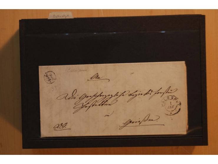 18551/74 (ca.), sehr reichhaltige Sammlung in 13 Kassetten und 3 Briefalben, der Markenteil mit hunderten von ungebrauchten u
