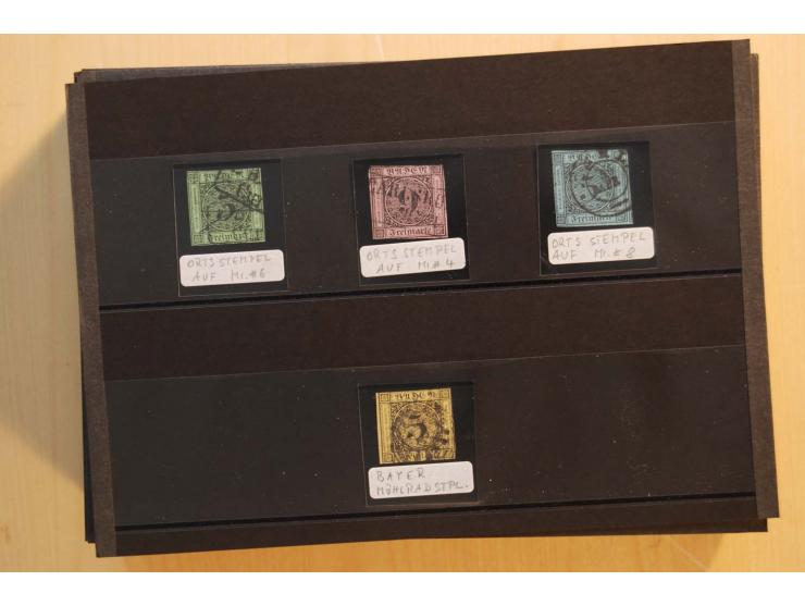 18551/74 (ca.), sehr reichhaltige Sammlung in 13 Kassetten und 3 Briefalben, der Markenteil mit hunderten von ungebrauchten u