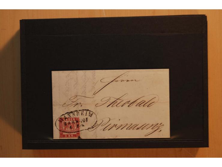 18551/74 (ca.), sehr reichhaltige Sammlung in 13 Kassetten und 3 Briefalben, der Markenteil mit hunderten von ungebrauchten u