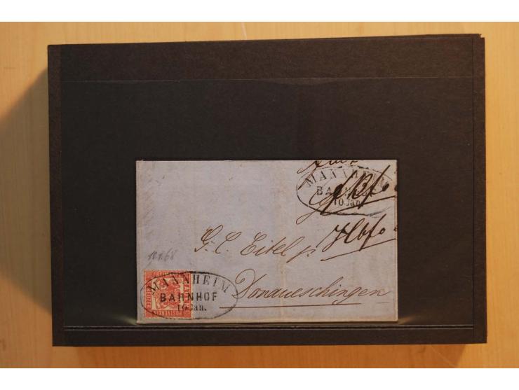 18551/74 (ca.), sehr reichhaltige Sammlung in 13 Kassetten und 3 Briefalben, der Markenteil mit hunderten von ungebrauchten u