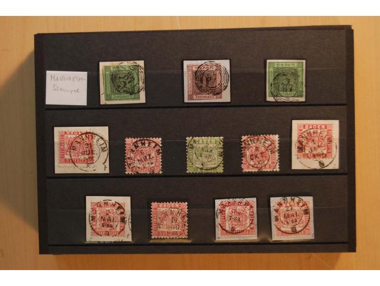 18551/74 (ca.), sehr reichhaltige Sammlung in 13 Kassetten und 3 Briefalben, der Markenteil mit hunderten von ungebrauchten u