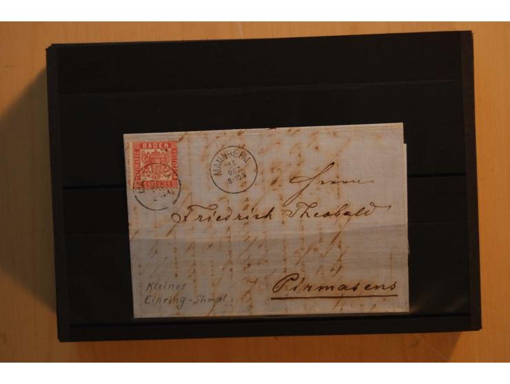 18551/74 (ca.), sehr reichhaltige Sammlung in 13 Kassetten und 3 Briefalben, der Markenteil mit hunderten von ungebrauchten u