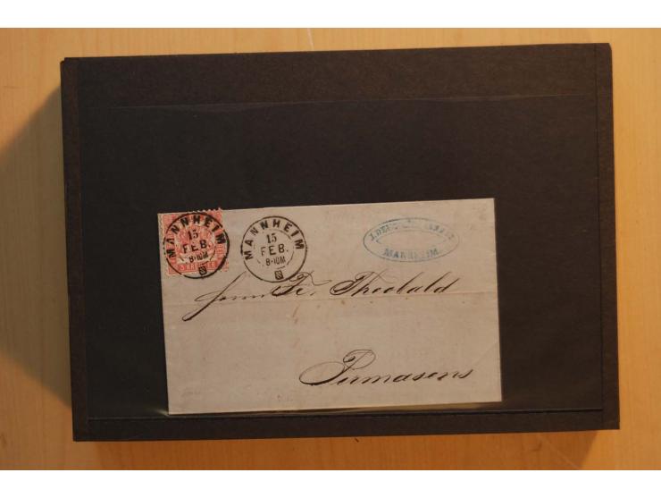 18551/74 (ca.), sehr reichhaltige Sammlung in 13 Kassetten und 3 Briefalben, der Markenteil mit hunderten von ungebrauchten u