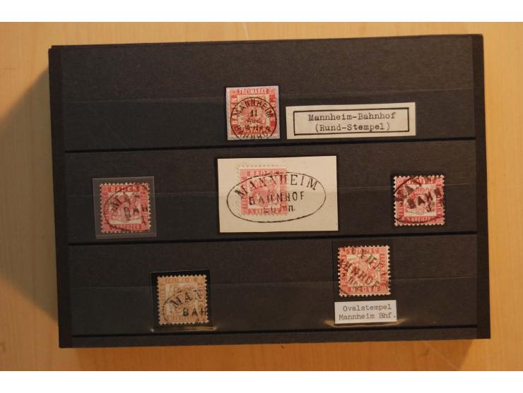 18551/74 (ca.), sehr reichhaltige Sammlung in 13 Kassetten und 3 Briefalben, der Markenteil mit hunderten von ungebrauchten u