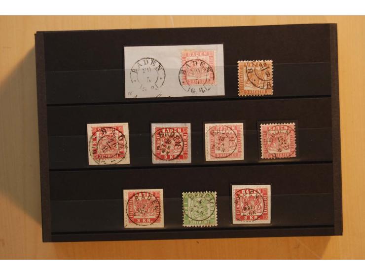 18551/74 (ca.), sehr reichhaltige Sammlung in 13 Kassetten und 3 Briefalben, der Markenteil mit hunderten von ungebrauchten u