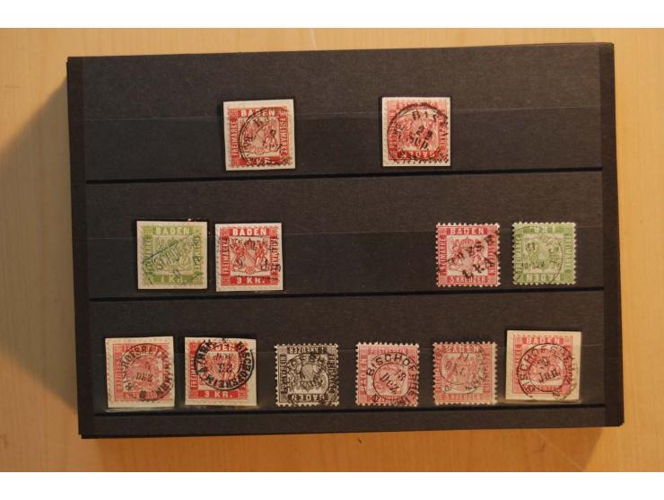 18551/74 (ca.), sehr reichhaltige Sammlung in 13 Kassetten und 3 Briefalben, der Markenteil mit hunderten von ungebrauchten u
