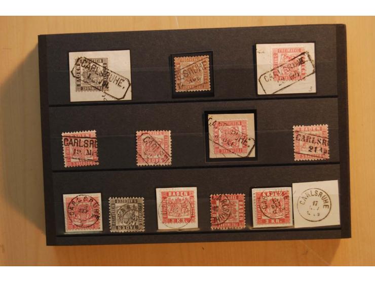 18551/74 (ca.), sehr reichhaltige Sammlung in 13 Kassetten und 3 Briefalben, der Markenteil mit hunderten von ungebrauchten u