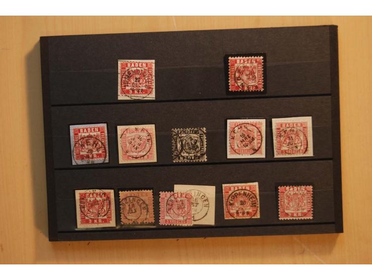 18551/74 (ca.), sehr reichhaltige Sammlung in 13 Kassetten und 3 Briefalben, der Markenteil mit hunderten von ungebrauchten u