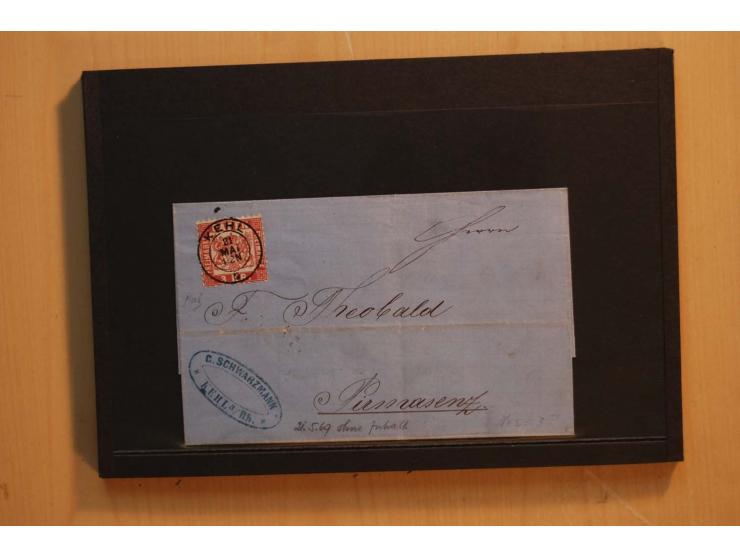 18551/74 (ca.), sehr reichhaltige Sammlung in 13 Kassetten und 3 Briefalben, der Markenteil mit hunderten von ungebrauchten u