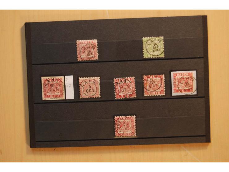 18551/74 (ca.), sehr reichhaltige Sammlung in 13 Kassetten und 3 Briefalben, der Markenteil mit hunderten von ungebrauchten u