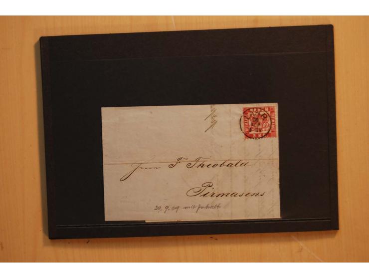 18551/74 (ca.), sehr reichhaltige Sammlung in 13 Kassetten und 3 Briefalben, der Markenteil mit hunderten von ungebrauchten u
