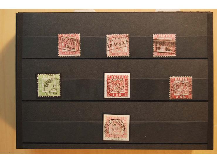 18551/74 (ca.), sehr reichhaltige Sammlung in 13 Kassetten und 3 Briefalben, der Markenteil mit hunderten von ungebrauchten u