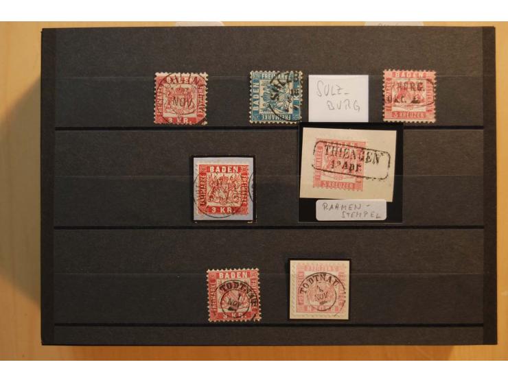 18551/74 (ca.), sehr reichhaltige Sammlung in 13 Kassetten und 3 Briefalben, der Markenteil mit hunderten von ungebrauchten u