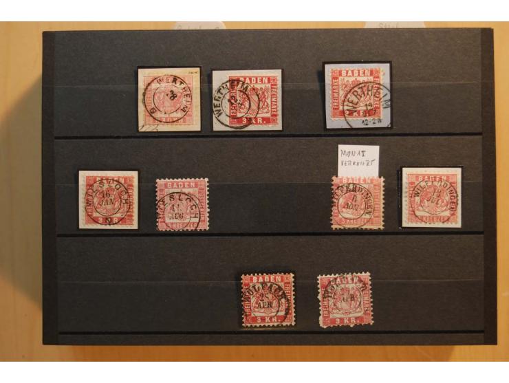 18551/74 (ca.), sehr reichhaltige Sammlung in 13 Kassetten und 3 Briefalben, der Markenteil mit hunderten von ungebrauchten u