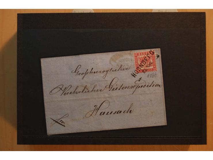 18551/74 (ca.), sehr reichhaltige Sammlung in 13 Kassetten und 3 Briefalben, der Markenteil mit hunderten von ungebrauchten u