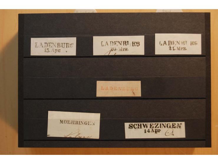 18551/74 (ca.), sehr reichhaltige Sammlung in 13 Kassetten und 3 Briefalben, der Markenteil mit hunderten von ungebrauchten u