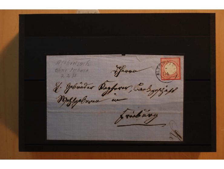 18551/74 (ca.), sehr reichhaltige Sammlung in 13 Kassetten und 3 Briefalben, der Markenteil mit hunderten von ungebrauchten u