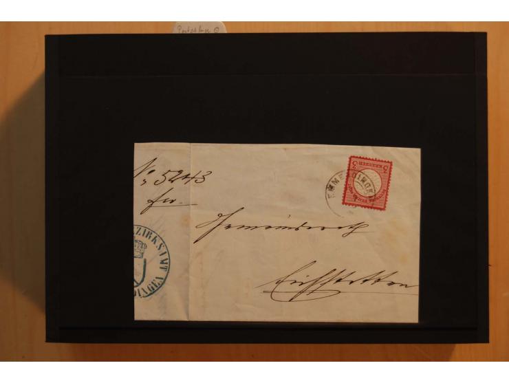 18551/74 (ca.), sehr reichhaltige Sammlung in 13 Kassetten und 3 Briefalben, der Markenteil mit hunderten von ungebrauchten u
