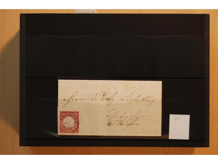 18551/74 (ca.), sehr reichhaltige Sammlung in 13 Kassetten und 3 Briefalben, der Markenteil mit hunderten von ungebrauchten u