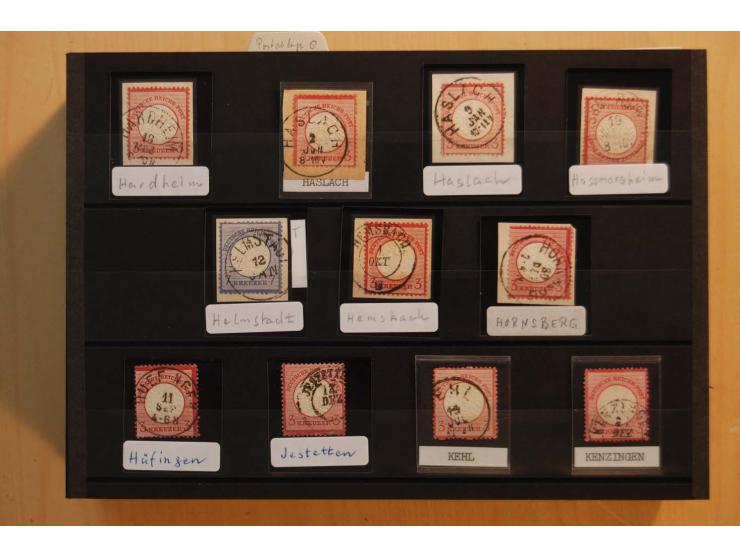 18551/74 (ca.), sehr reichhaltige Sammlung in 13 Kassetten und 3 Briefalben, der Markenteil mit hunderten von ungebrauchten u