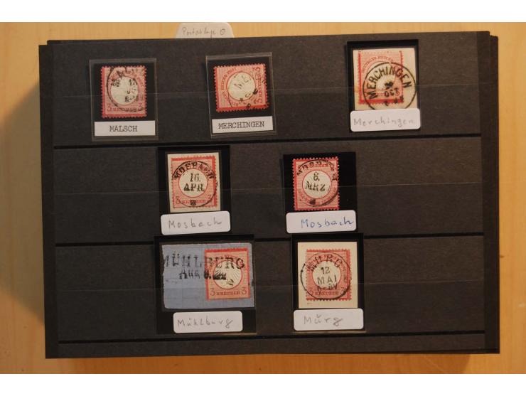 18551/74 (ca.), sehr reichhaltige Sammlung in 13 Kassetten und 3 Briefalben, der Markenteil mit hunderten von ungebrauchten u
