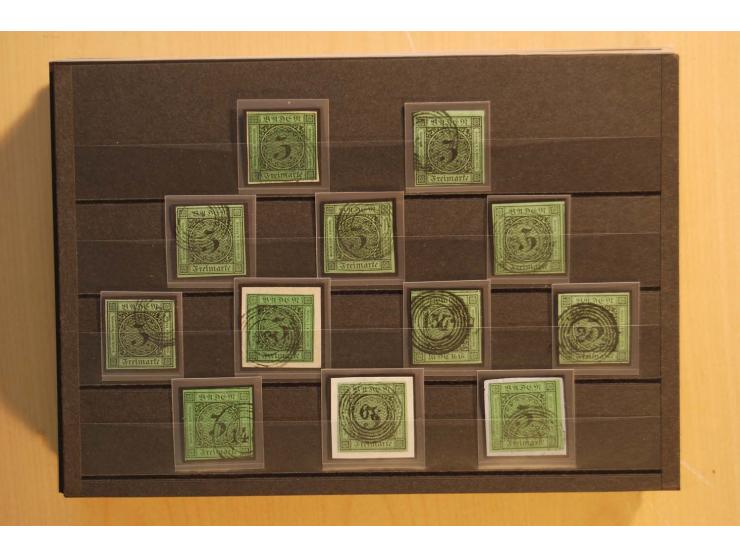 18551/74 (ca.), sehr reichhaltige Sammlung in 13 Kassetten und 3 Briefalben, der Markenteil mit hunderten von ungebrauchten u