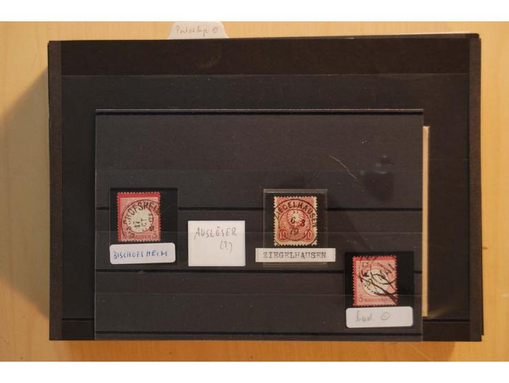 18551/74 (ca.), sehr reichhaltige Sammlung in 13 Kassetten und 3 Briefalben, der Markenteil mit hunderten von ungebrauchten u