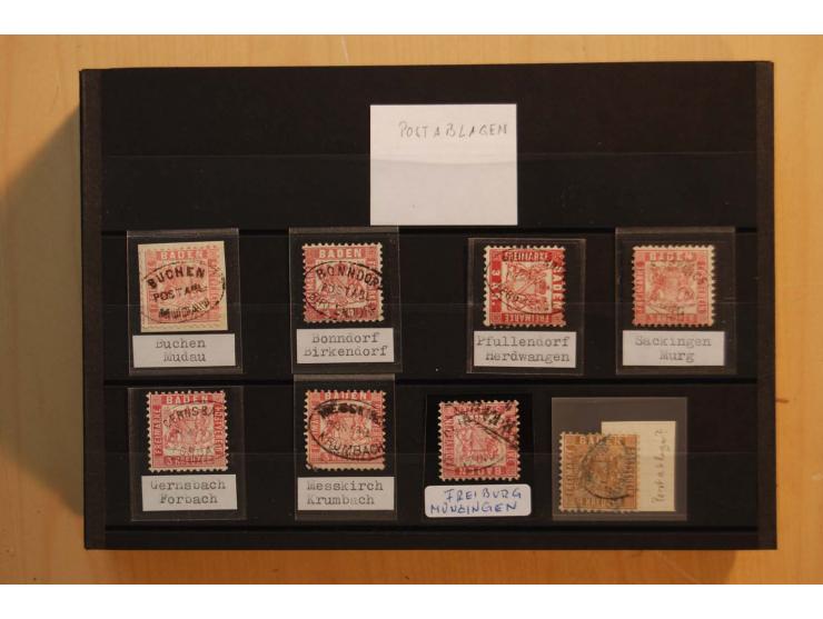 18551/74 (ca.), sehr reichhaltige Sammlung in 13 Kassetten und 3 Briefalben, der Markenteil mit hunderten von ungebrauchten u