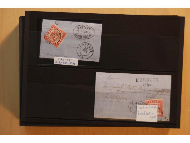 18551/74 (ca.), sehr reichhaltige Sammlung in 13 Kassetten und 3 Briefalben, der Markenteil mit hunderten von ungebrauchten u