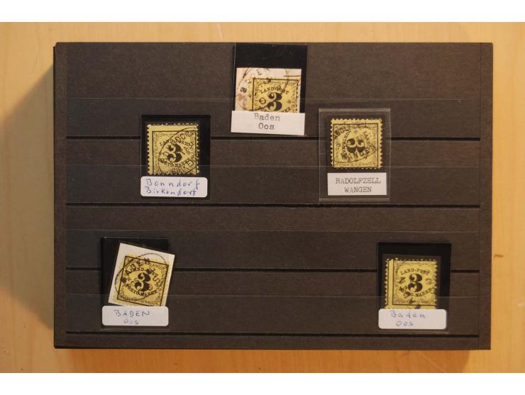 18551/74 (ca.), sehr reichhaltige Sammlung in 13 Kassetten und 3 Briefalben, der Markenteil mit hunderten von ungebrauchten u