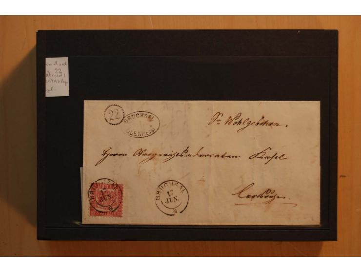 18551/74 (ca.), sehr reichhaltige Sammlung in 13 Kassetten und 3 Briefalben, der Markenteil mit hunderten von ungebrauchten u