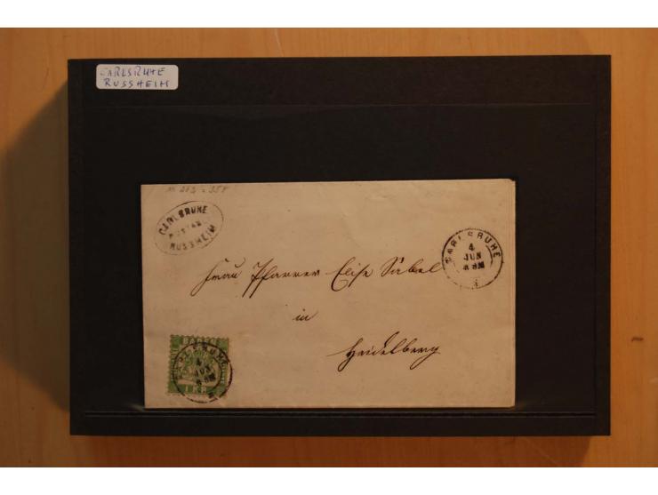 18551/74 (ca.), sehr reichhaltige Sammlung in 13 Kassetten und 3 Briefalben, der Markenteil mit hunderten von ungebrauchten u