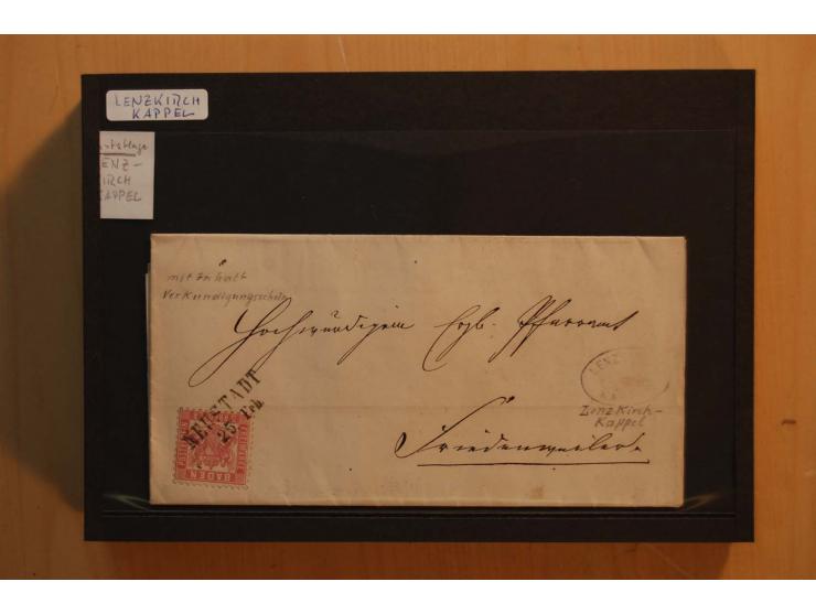 18551/74 (ca.), sehr reichhaltige Sammlung in 13 Kassetten und 3 Briefalben, der Markenteil mit hunderten von ungebrauchten u