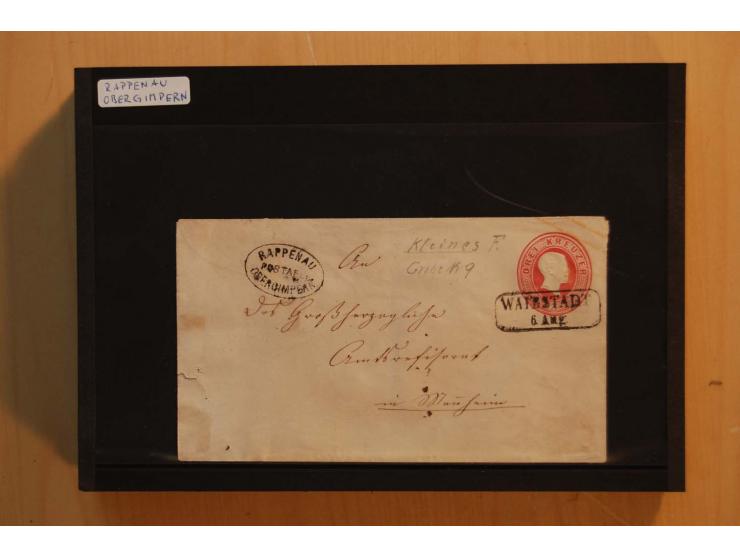18551/74 (ca.), sehr reichhaltige Sammlung in 13 Kassetten und 3 Briefalben, der Markenteil mit hunderten von ungebrauchten u