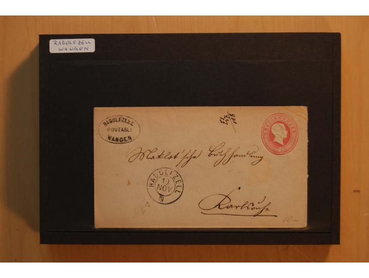 18551/74 (ca.), sehr reichhaltige Sammlung in 13 Kassetten und 3 Briefalben, der Markenteil mit hunderten von ungebrauchten u