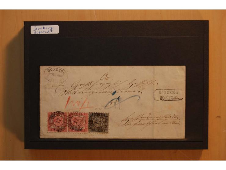 18551/74 (ca.), sehr reichhaltige Sammlung in 13 Kassetten und 3 Briefalben, der Markenteil mit hunderten von ungebrauchten u