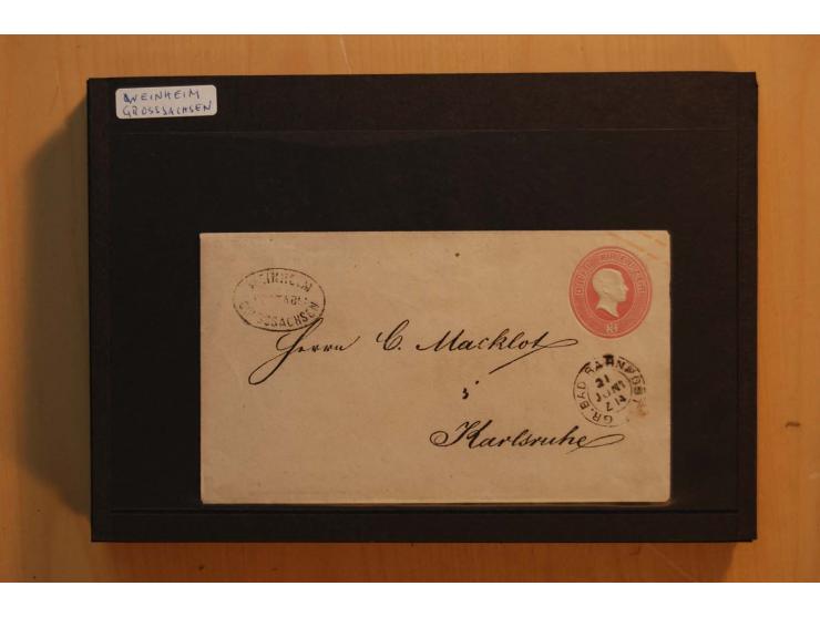 18551/74 (ca.), sehr reichhaltige Sammlung in 13 Kassetten und 3 Briefalben, der Markenteil mit hunderten von ungebrauchten u