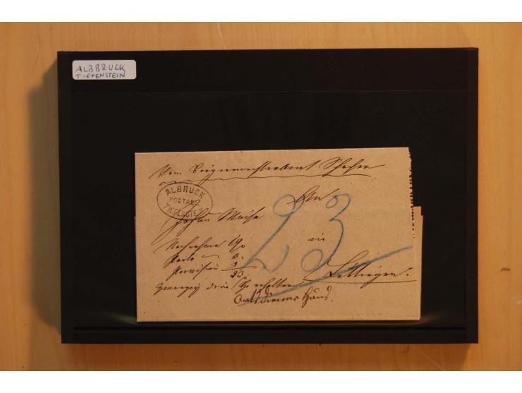 18551/74 (ca.), sehr reichhaltige Sammlung in 13 Kassetten und 3 Briefalben, der Markenteil mit hunderten von ungebrauchten u