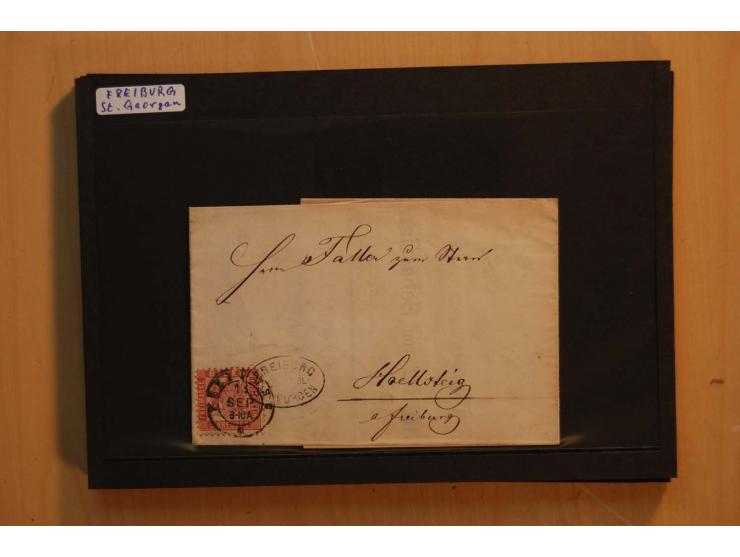 18551/74 (ca.), sehr reichhaltige Sammlung in 13 Kassetten und 3 Briefalben, der Markenteil mit hunderten von ungebrauchten u