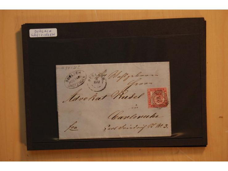 18551/74 (ca.), sehr reichhaltige Sammlung in 13 Kassetten und 3 Briefalben, der Markenteil mit hunderten von ungebrauchten u