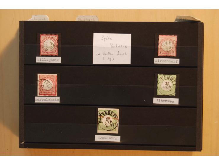 18551/74 (ca.), sehr reichhaltige Sammlung in 13 Kassetten und 3 Briefalben, der Markenteil mit hunderten von ungebrauchten u