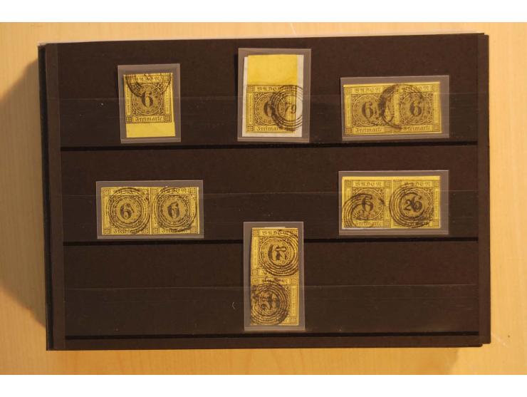 18551/74 (ca.), sehr reichhaltige Sammlung in 13 Kassetten und 3 Briefalben, der Markenteil mit hunderten von ungebrauchten u