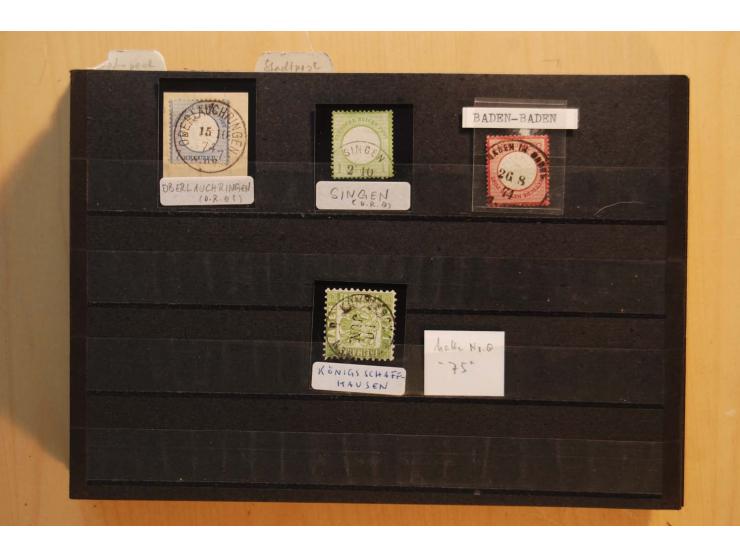 18551/74 (ca.), sehr reichhaltige Sammlung in 13 Kassetten und 3 Briefalben, der Markenteil mit hunderten von ungebrauchten u