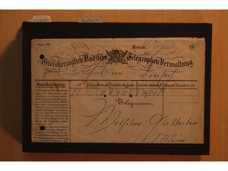 18551/74 (ca.), sehr reichhaltige Sammlung in 13 Kassetten und 3 Briefalben, der Markenteil mit hunderten von ungebrauchten u