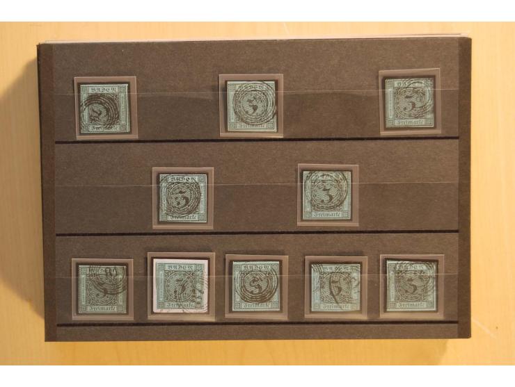 18551/74 (ca.), sehr reichhaltige Sammlung in 13 Kassetten und 3 Briefalben, der Markenteil mit hunderten von ungebrauchten u